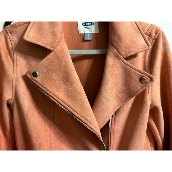 OLD NAVY Faux Suede Moto Jacket Pink Women's Size SP - Picture 11 of 12